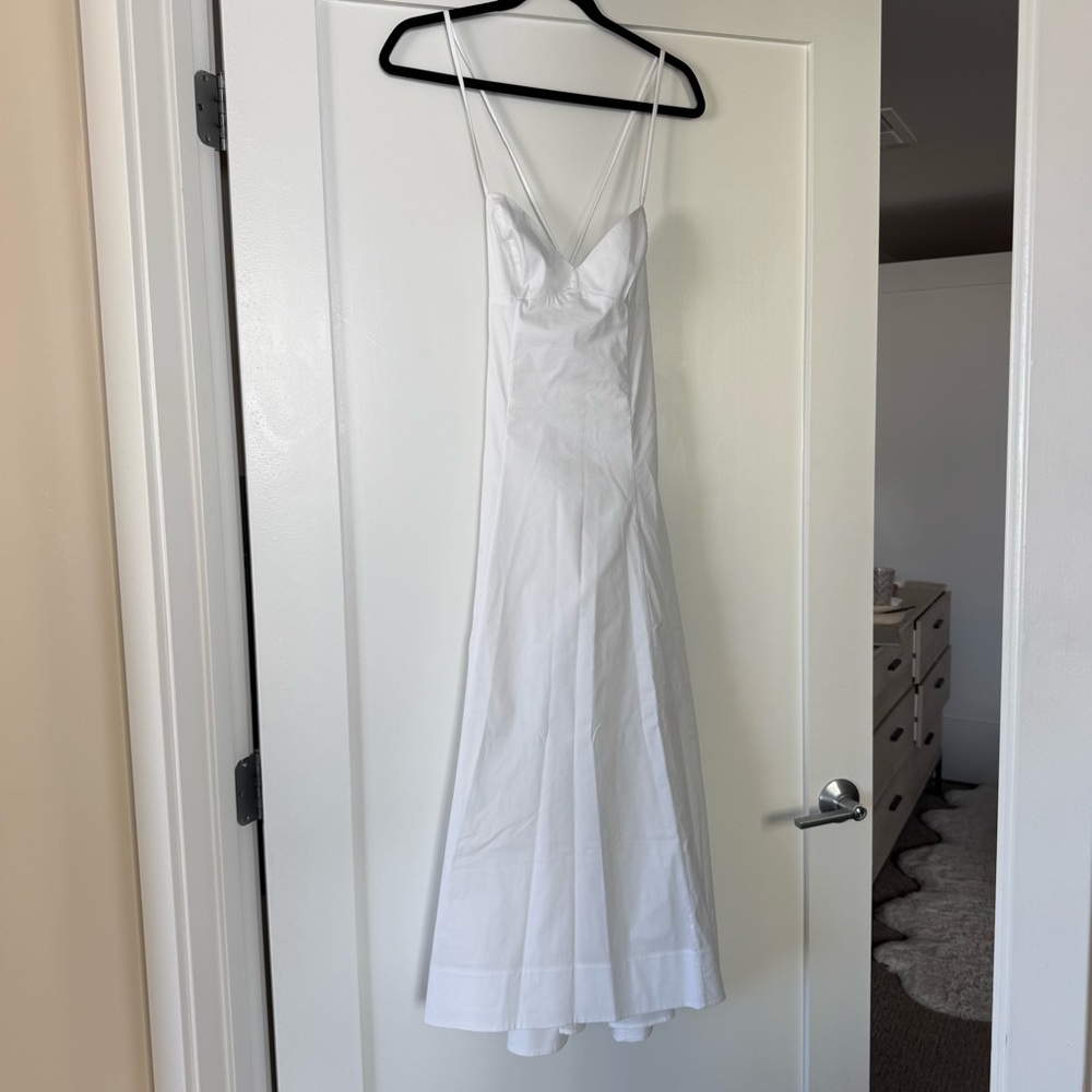 KHY NWT POPLIN LOW BACK MIDI DRESS - Picture 9 of 16